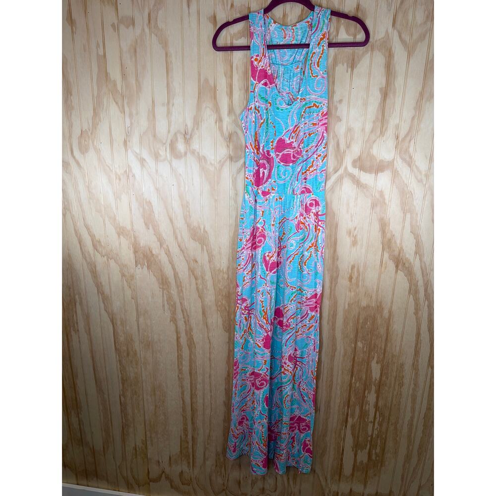 Lilly Pulitzer Mills Maxi Dress Jellies Be Jammin Pink Jellyfish Small Resort - Picture 8 of 8